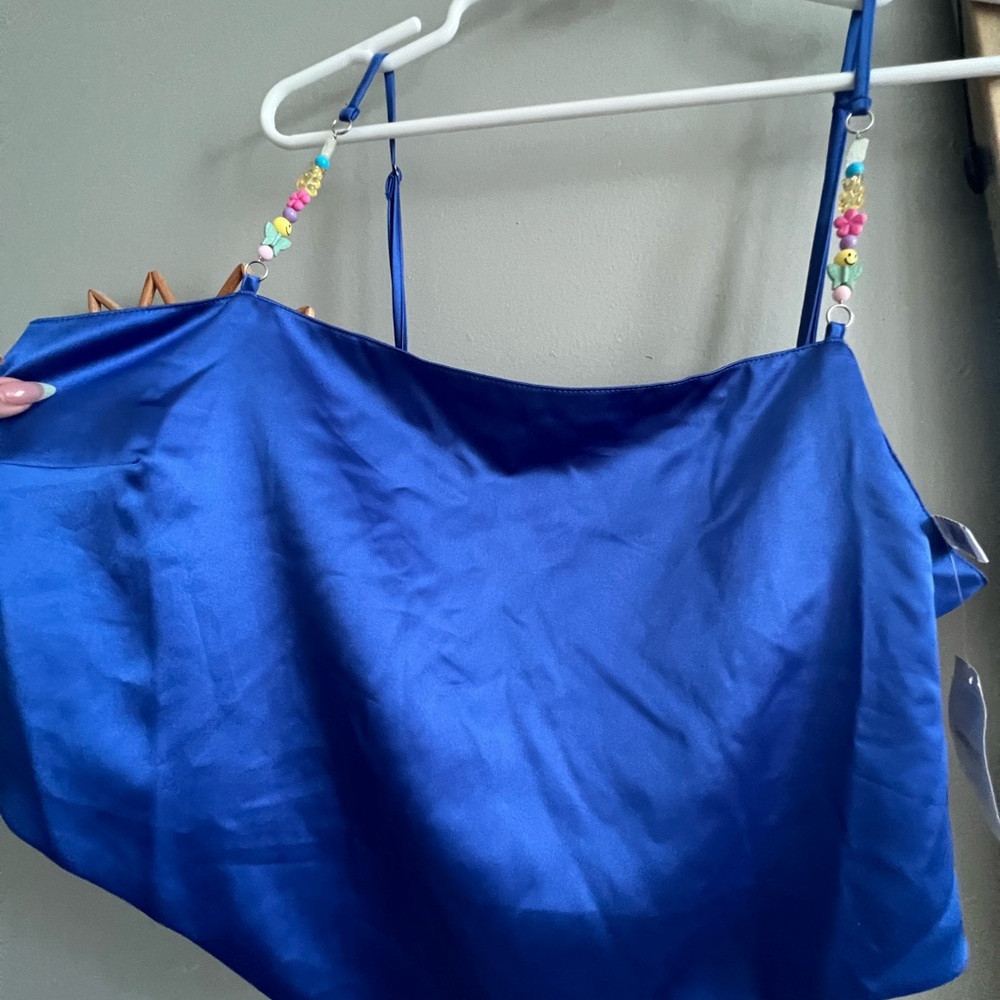 Forever 21 Royal Blue Camisole with Beaded Straps